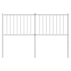 vidaXL Testiera in Metallo da 90 cm per Letti Matrimoniali, Testiera Resistente in Acciaio per Camera da Letto Moderna Minimalista, Montaggio Semplice, Bianca