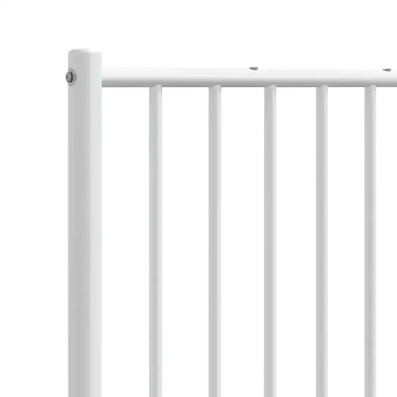 vidaXL Testiera in Metallo da 90 cm per Letti Matrimoniali, Testiera Resistente in Acciaio per Camera da Letto Moderna Minimalista, Montaggio Semplice, Bianca