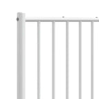 vidaXL Testiera in Metallo da 90 cm per Letti Matrimoniali, Testiera Resistente in Acciaio per Camera da Letto Moderna Minimalista, Montaggio Semplice, Bianca