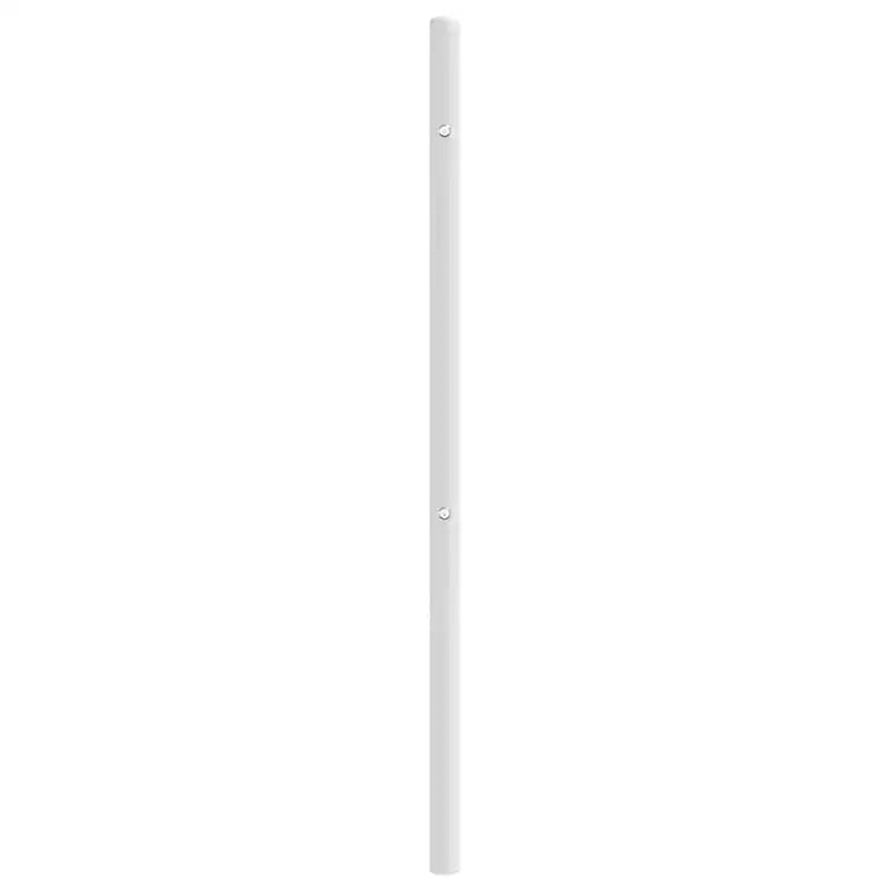 vidaXL Testiera in Metallo da 90 cm per Letti King Size, Testiera Durevole in Acciaio per Camera da Letto Moderna Minimalista, Facile da Montare, Bianca