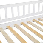 Letto a castello a casetta "Twin over Full" con scivolo e scalini per bambini e ragazzi, struttura in legno con ringhiera di protezione e contenitore