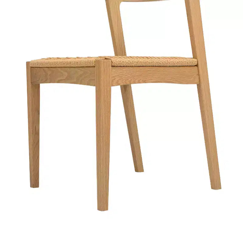 Sedia da pranzo Capri in legno di rovere con seduta intrecciata