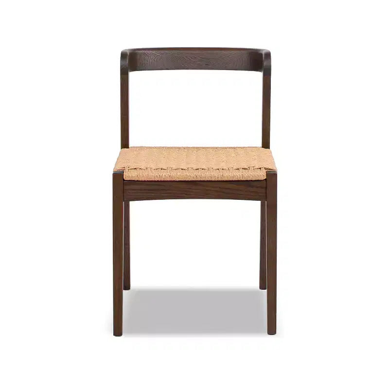 Sedia da pranzo Capri in legno di rovere con seduta intrecciata