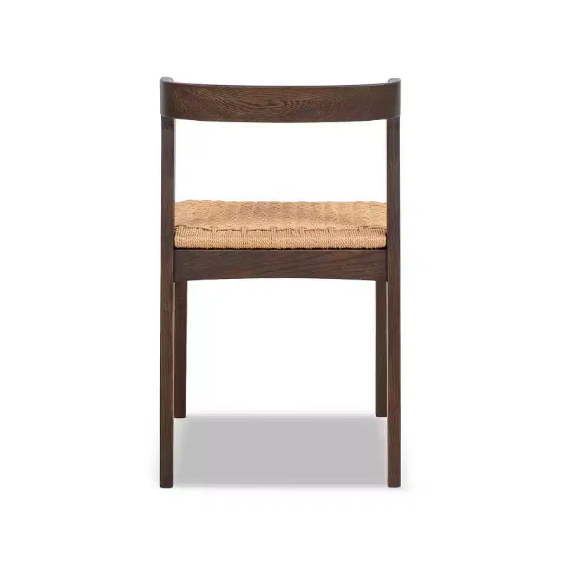 Sedia da pranzo Capri in legno di rovere con seduta intrecciata