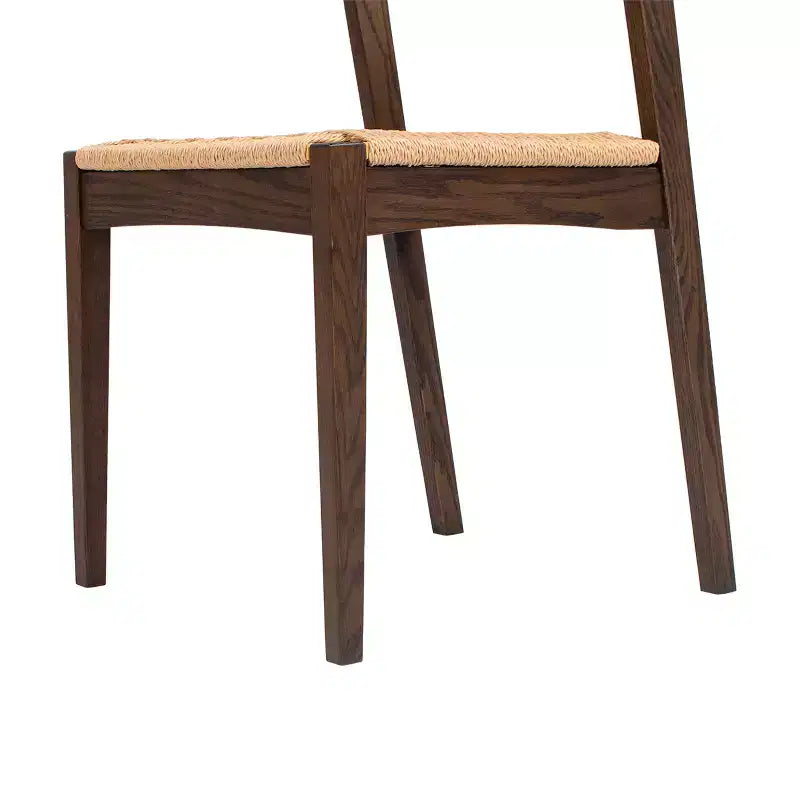 Sedia da pranzo Capri in legno di rovere con seduta intrecciata
