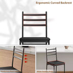 Sgabello da bar, rivestimento in similpelle, struttura in metallo, design ergonomico, comoda seduta imbottita, schienale robusto, set da due