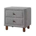 Comodino Royal Hampton 20 pollici, 2 cassetti, rivestimento Bouclé