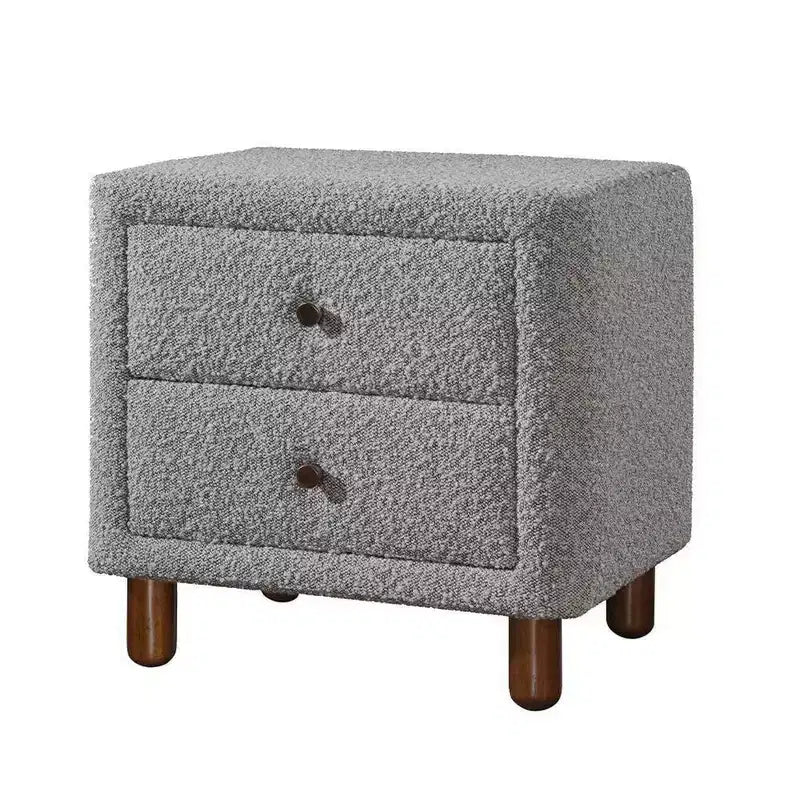 Comodino Royal Hampton 20 pollici, 2 cassetti, rivestimento Bouclé