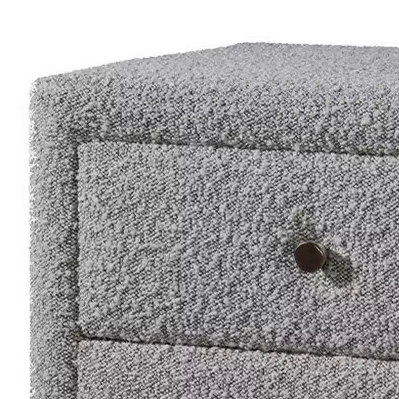 Comodino Royal Hampton 20 pollici, 2 cassetti, rivestimento Bouclé