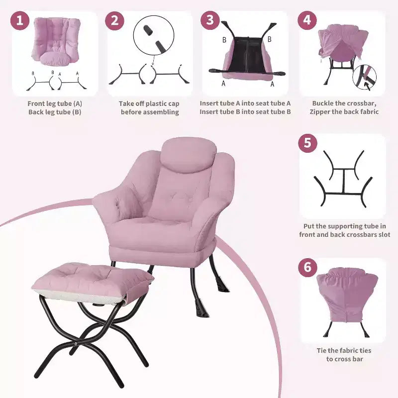 Poltrona reclinabile, sedie moderne da salotto, poltrona ergonomica da lettura con braccioli, poltrona comoda con poggiapiedi per camera da letto e ufficio
