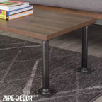 Pipe Decor da 3/4 in. x 18 in., Gambe per Tavolo con Flangia Quadrata - Confezione da 4