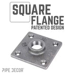 Pipe Decor da 3/4 in. x 18 in., Gambe per Tavolo con Flangia Quadrata - Confezione da 4