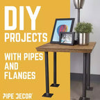 Pipe Decor da 3/4 in. x 18 in., Gambe per Tavolo con Flangia Quadrata - Confezione da 4