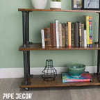 Pipe Decor da 3/4 in. x 18 in., Gambe per Tavolo con Flangia Quadrata - Confezione da 4