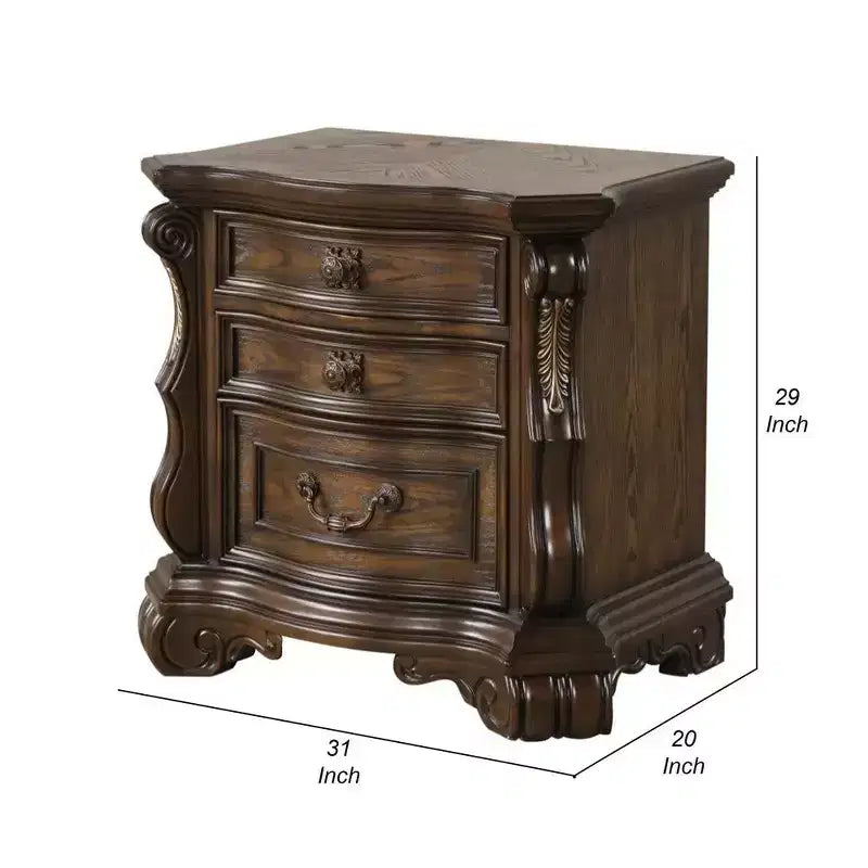 Comodino Royal Hampton, 2 cassetti, USB A-C, 79 cm