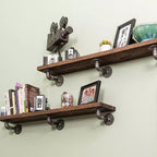 Mensole RESTORE Trail Brown da 91 cm con staffe a L di Pipe Decor