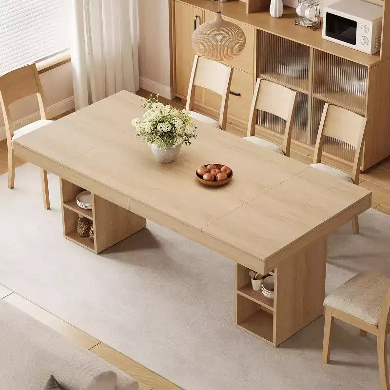 Grande Isola Cucina con Contenitore su Entrambi i Lati per 4-6 Persone, Tavolo da Cucina a Isola con Ampio Piano d'Appoggio, Tavolo a Isola per Cucina, Sala da Pranzo