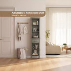 Tall Bathroom Storage Cabinet, 63 Inch Narrow Bookcase with Drawer for Small Spaces