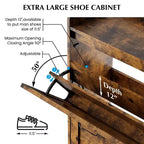 Mobile scarpiera a 2 cassetti TruAIR - Organizzatore per ingresso in rattan stile rustico per 20 paia (indipendente, montaggio senza attrezzi)