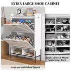 Mobile scarpiera a 2 cassetti TruAIR - Organizzatore per ingresso in rattan stile rustico per 20 paia (indipendente, montaggio senza attrezzi)