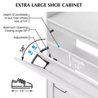 Mobile scarpiera a 2 cassetti TruAIR - Organizzatore per ingresso in rattan stile rustico per 20 paia (indipendente, montaggio senza attrezzi)