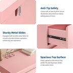Comò moderno rosa a 6 cassetti, cassettiera semplice per riporre i vestiti in camera da letto, cassettiera doppia in legno per camera da letto, soggiorno