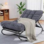 Outdoor Rocking Chair with Thick Cushions for Napping Relaxing, Modern Comfy Lounge Rocker Chair, Suitable for Living Room, Patio, Backyard, Porch