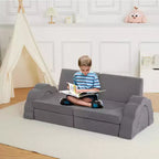 Divano Gioco Modulare per Bambini a 11 Pezzi, Divano Sezionale per Bambini, Divano in Schiuma Convertibile per Sala Giochi e Camera da Letto