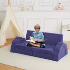 Divano Gioco Modulare per Bambini a 11 Pezzi, Divano Sezionale per Bambini, Divano in Schiuma Convertibile per Sala Giochi e Camera da Letto