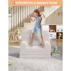 Divano pieghevole 2 in 1 per bambini GustoWave, comoda poltrona per bambini, divano convertibile in lettino, mobili per bambini per la sala giochi