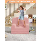 Divano pieghevole 2 in 1 per bambini GustoWave, comoda poltrona per bambini, divano convertibile in lettino, mobili per bambini per la sala giochi