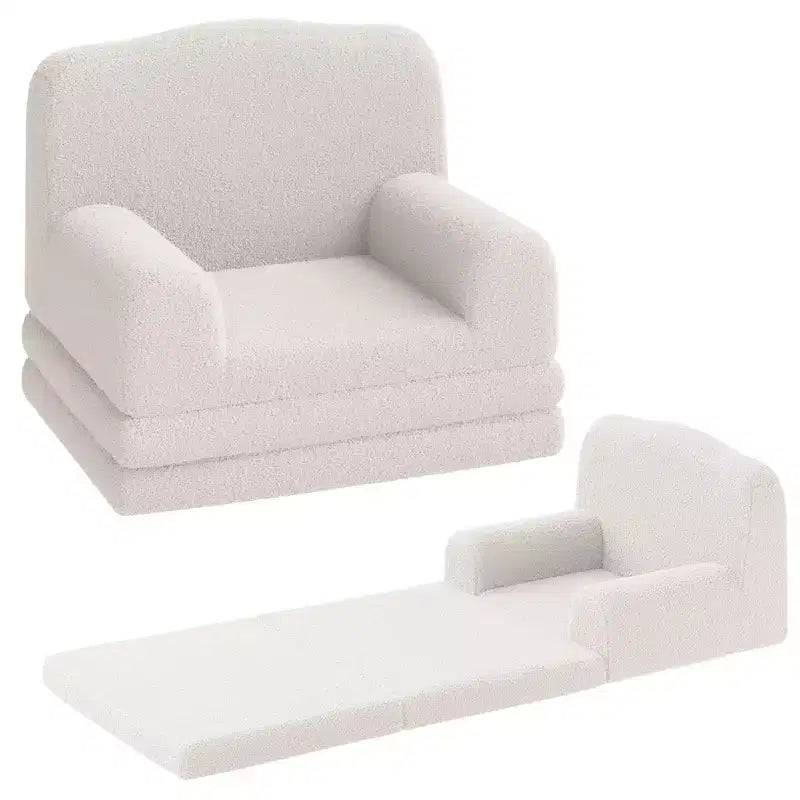 Divano pieghevole 2 in 1 per bambini GustoWave, comoda poltrona per bambini, divano convertibile in lettino, mobili per bambini per la sala giochi