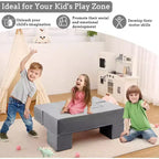 Divano Modulare per Bambini, Divano da Gioco in Schiuma per Bambini e Bambine con Cuscini Rimovibili, Divano Morbido Convertibile per Camera da Letto o Sala Giochi
