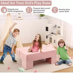 Divano Modulare per Bambini, Divano da Gioco in Schiuma per Bambini e Bambine con Cuscini Rimovibili, Divano Morbido Convertibile per Camera da Letto o Sala Giochi