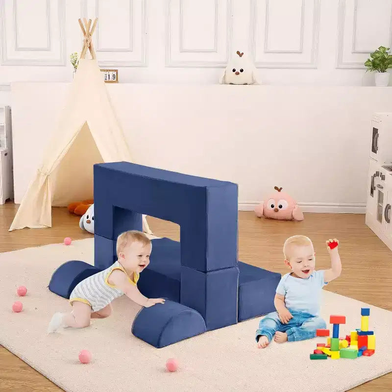 Divano Modulare per Bambini, Divano da Gioco in Schiuma per Bambini e Bambine con Cuscini Rimovibili, Divano Morbido Convertibile per Camera da Letto o Sala Giochi