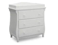 Delta Children Lancaster 3 Drawer Dresser with Changing Top and Interlocking Drawers, Bianca White