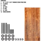 Scrivania da ufficio in legno massello di cedro RESTORE Sunset di Pipe Decor