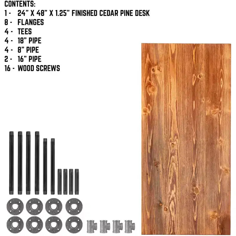 Scrivania da ufficio in legno massello di cedro RESTORE Sunset di Pipe Decor