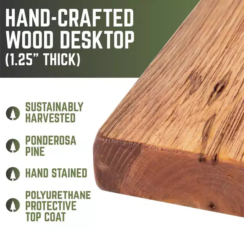 Scrivania da ufficio in legno massello di cedro RESTORE Sunset di Pipe Decor