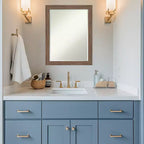 Specchio da Parete da Bagno Amanti Art Pia Marrone Medio Stretto Smussato Piccolo 27.25 x 21.25 pollici