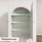 Dispensa da Cucina, Mobile Dispensa Alto 72 Pollici con Arco, Armadietto Multiuso in Legno Stile Rustico con Cassetti, Armadio Moderno Stile Fattoria