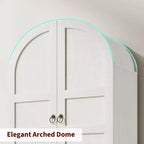 Dispensa da Cucina, Mobile Dispensa Alto 72 Pollici con Arco, Armadietto Multiuso in Legno Stile Rustico con Cassetti, Armadio Moderno Stile Fattoria