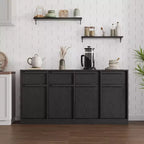 Credenza Buffet con 2/4 Cassetti, Mobile da Caffè Grande 31.5/62 con Contenitore, Tavolo Buffet Moderno per Cucina e Sala da Pranzo
