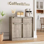 Credenza Buffet con 2/4 Cassetti, Mobile da Caffè Grande 31.5/62 con Contenitore, Tavolo Buffet Moderno per Cucina e Sala da Pranzo