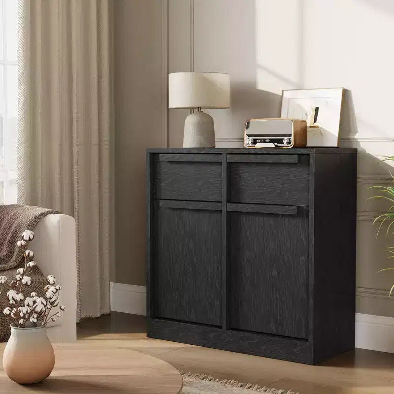 Credenza Buffet con 2/4 Cassetti, Mobile da Caffè Grande 31.5/62 con Contenitore, Tavolo Buffet Moderno per Cucina e Sala da Pranzo