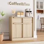 Credenza Buffet con 2/4 Cassetti, Mobile da Caffè Grande 31.5/62 con Contenitore, Tavolo Buffet Moderno per Cucina e Sala da Pranzo