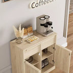 Credenza Buffet con 2/4 Cassetti, Mobile da Caffè Grande 31.5/62 con Contenitore, Tavolo Buffet Moderno per Cucina e Sala da Pranzo