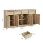 Credenza Buffet con 2/4 Cassetti, Mobile da Caffè Grande 31.5/62 con Contenitore, Tavolo Buffet Moderno per Cucina e Sala da Pranzo