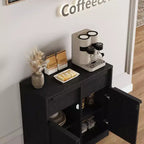 Credenza Buffet con 2/4 Cassetti, Mobile da Caffè Grande 31.5/62 con Contenitore, Tavolo Buffet Moderno per Cucina e Sala da Pranzo