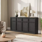 Credenza Buffet con 2/4 Cassetti, Mobile da Caffè Grande 31.5/62 con Contenitore, Tavolo Buffet Moderno per Cucina e Sala da Pranzo